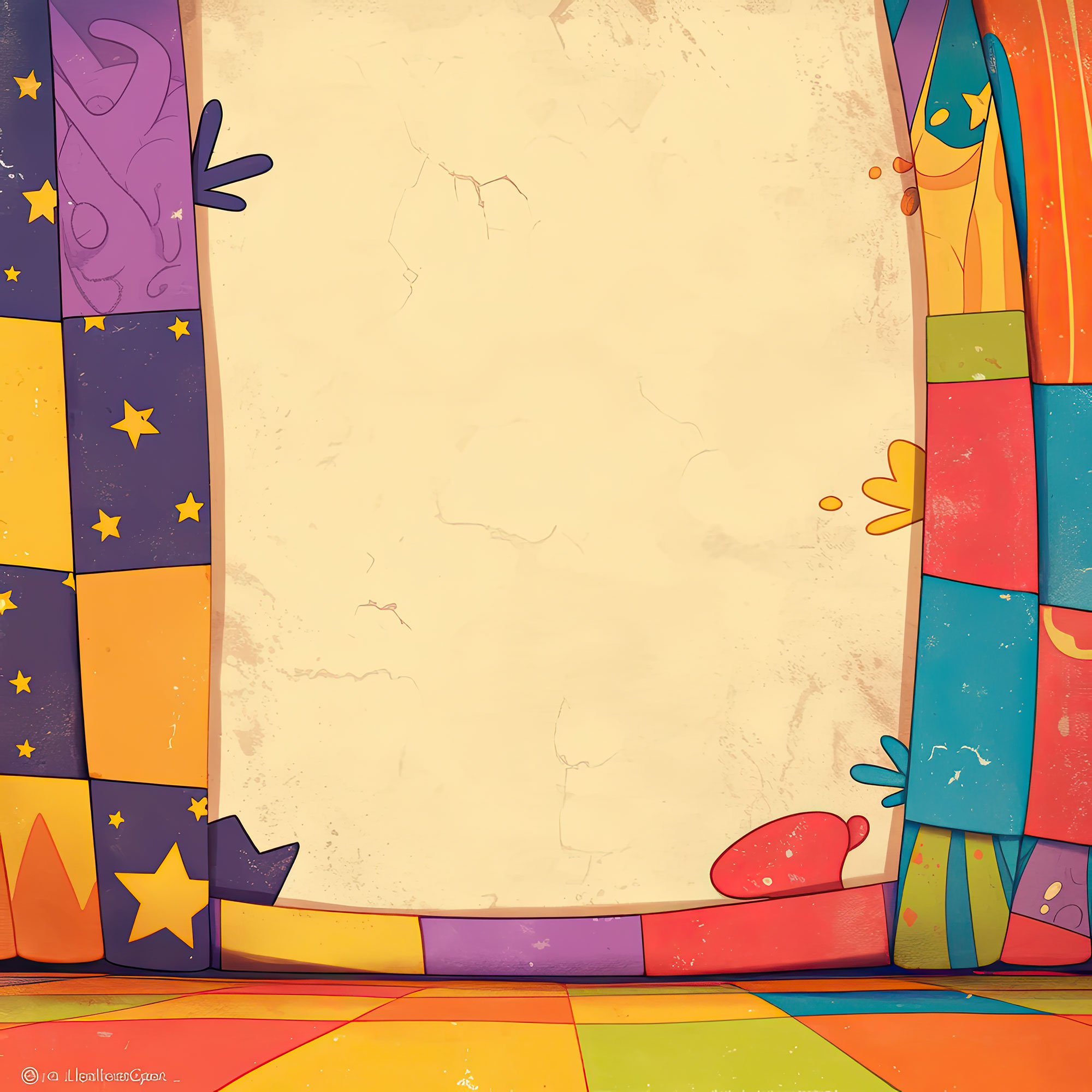 Preview for Colorful-patchwork-frame-design-simple-backdrop-background-1c09e