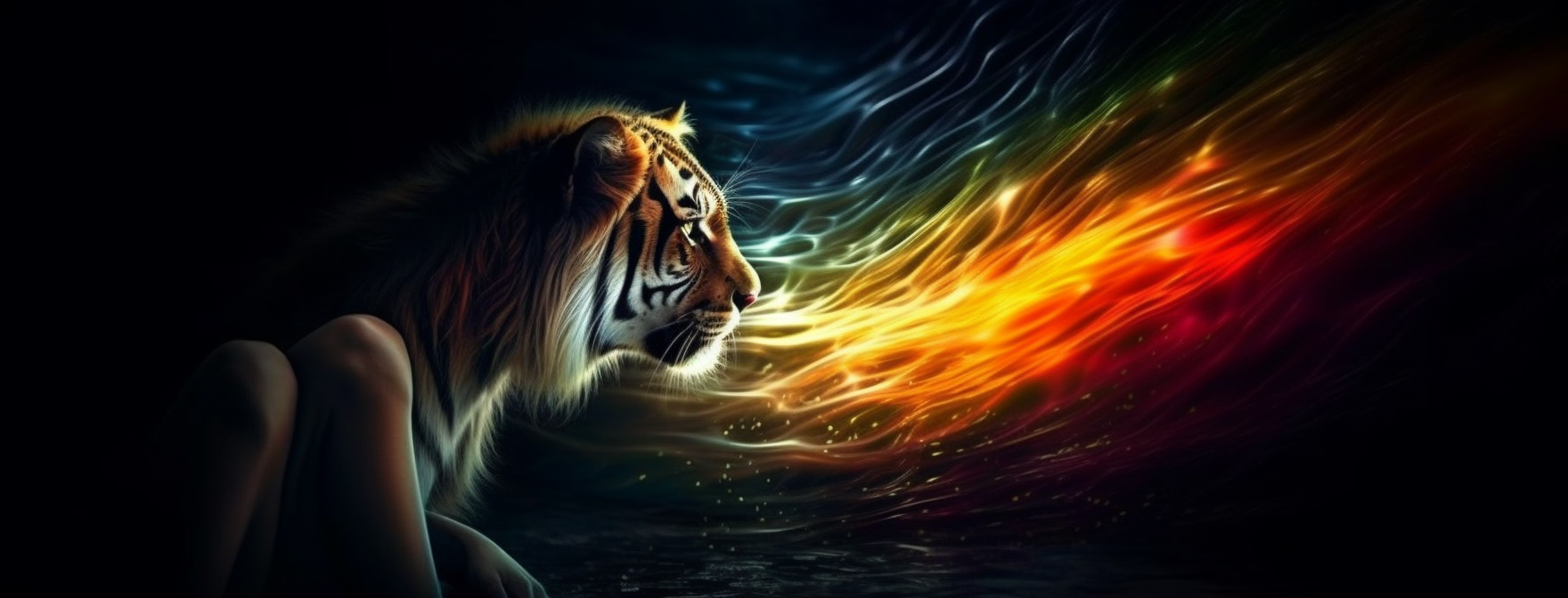Preview for Fierce-lion-dark-art-ai-facebook-background-89566