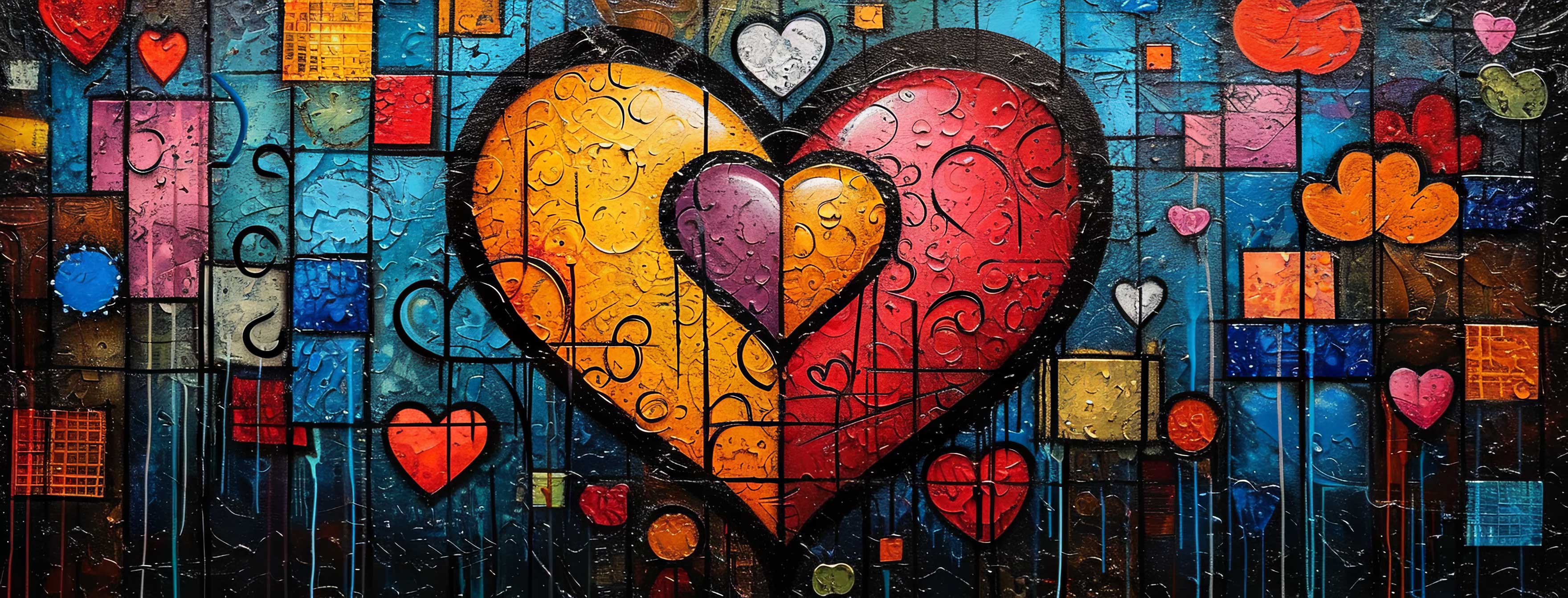Preview for Vibrant-heart-mosaic-art-heart-cover-background-25bf9