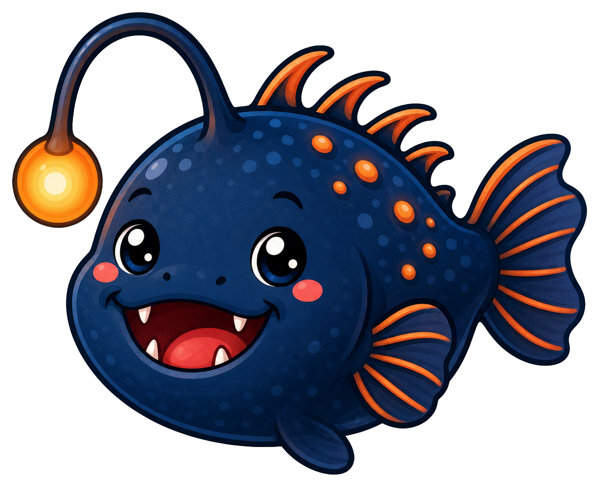 Preview for Anglerfish Sticker For Ocean Designs