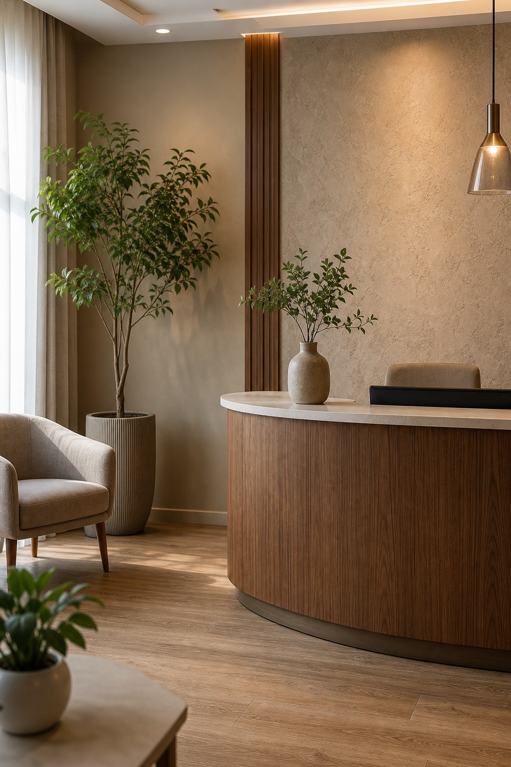 Preview for Modern Office Reception Desk Background