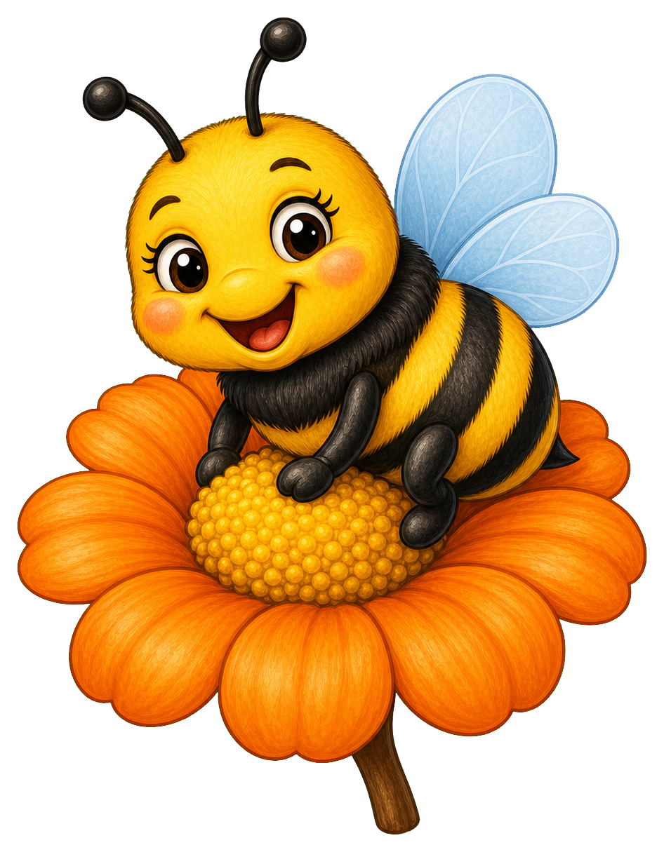 Preview for Bee Sticker Graphic For Creative Designs