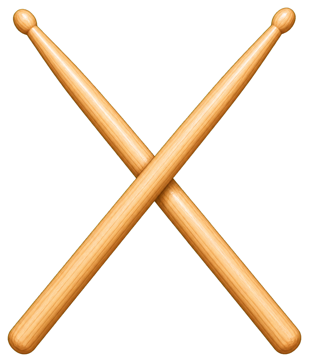 Preview for Crossed Drumsticks Sticker