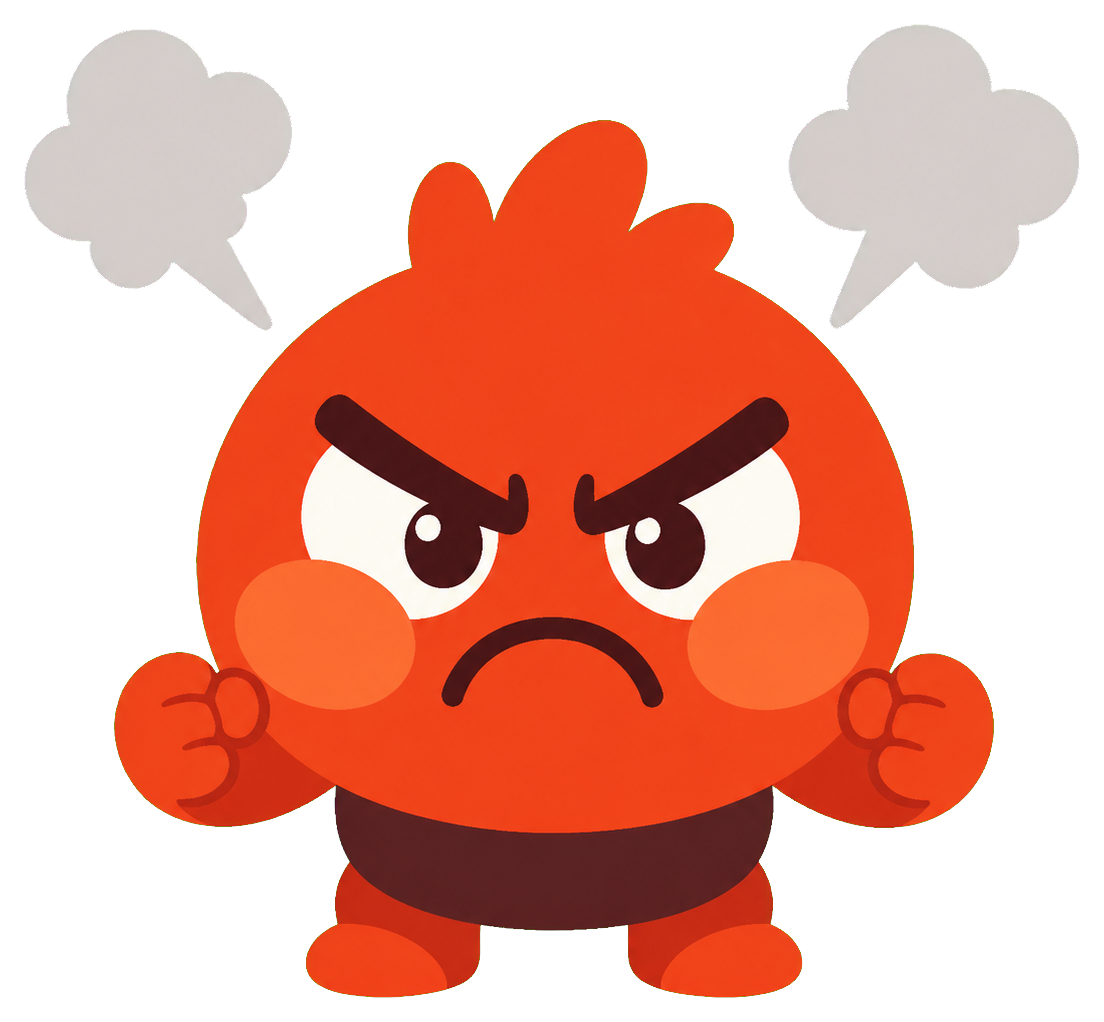Preview for Tiny Angry Rage Sticker Graphic For Memes