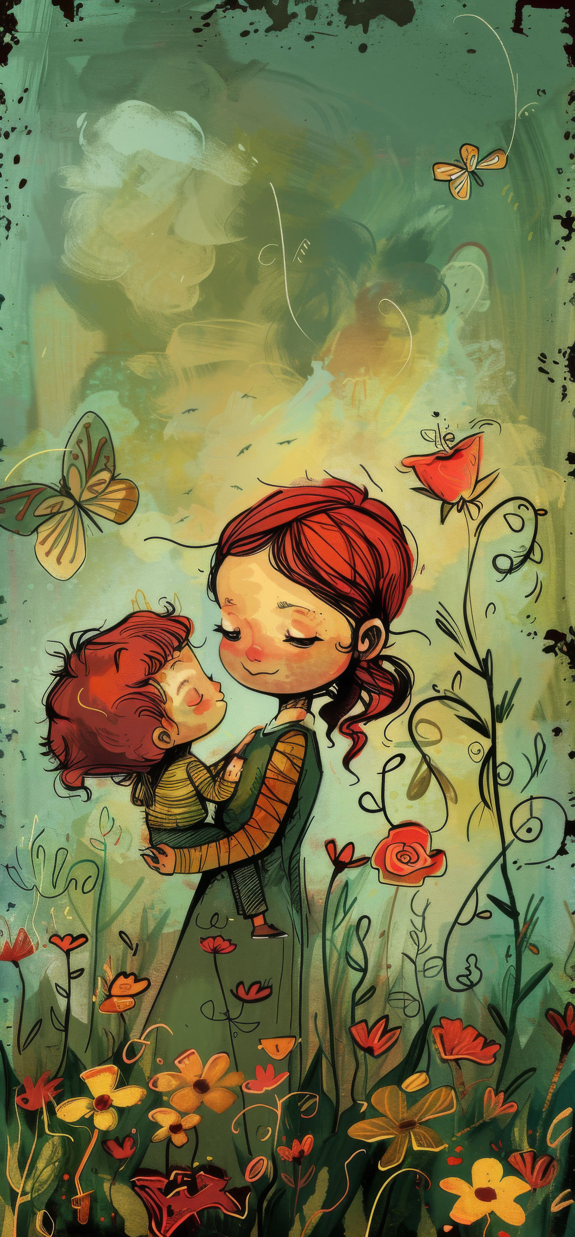 Preview for Mother-child-whimsical-garden-mothers-day-background-a2b99