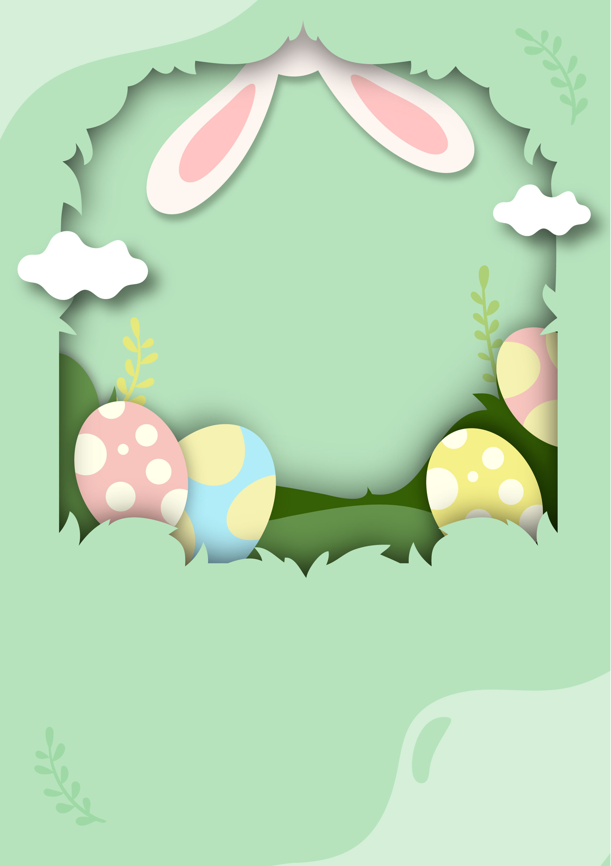 Preview for Easter-eggs-grass-cutout-background-f40a9