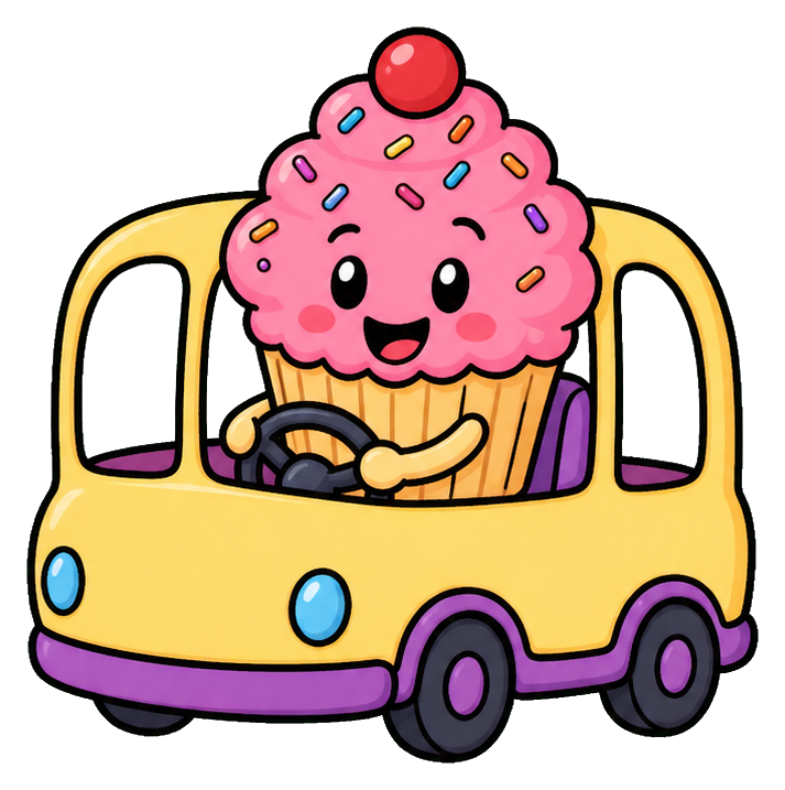 Preview for Cupcake Bus Sticker Graphic