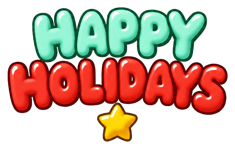 Preview for Happy Holidays Cute Bubble Lettering