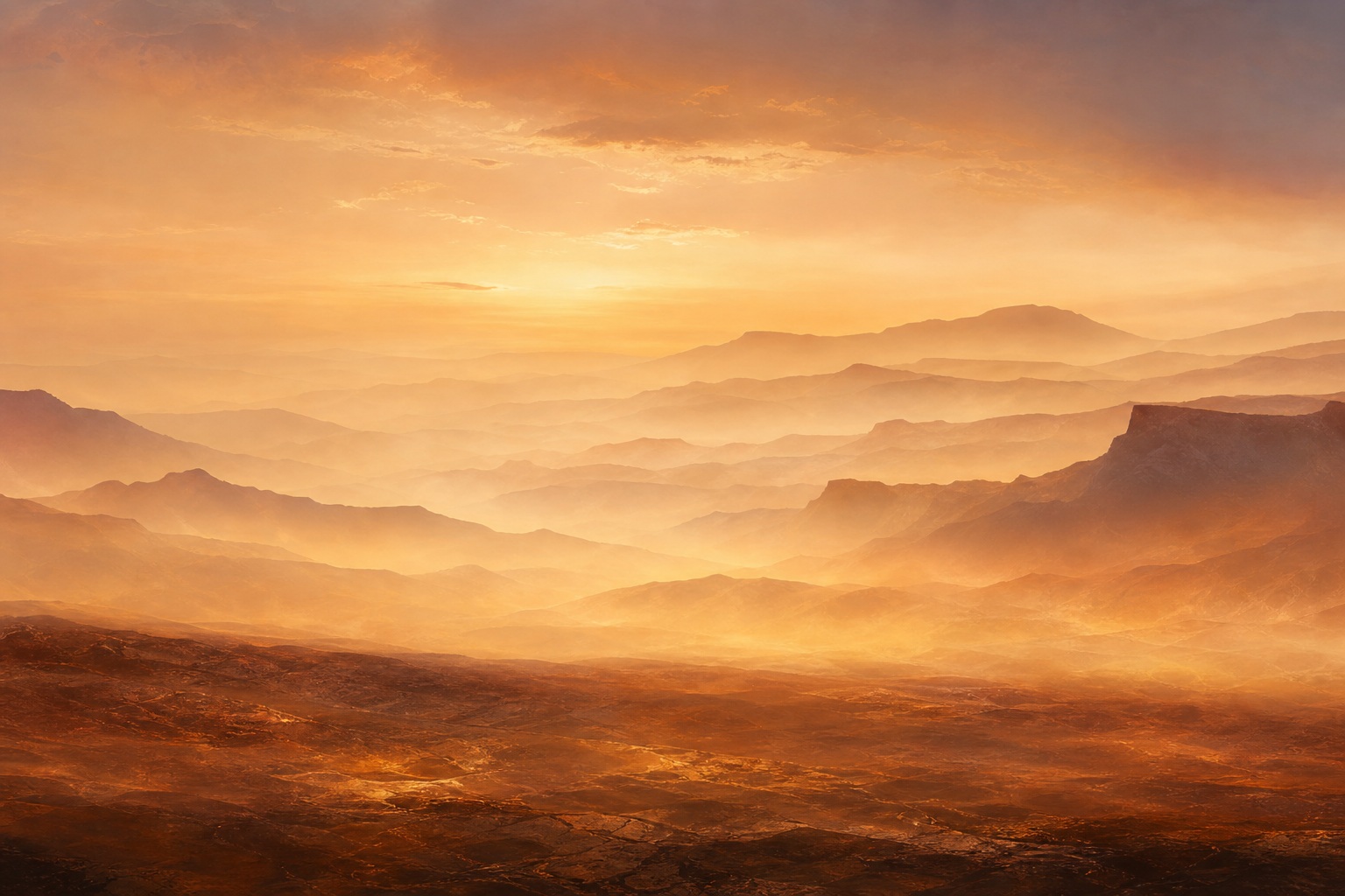 Preview for Desert Gold Dawn Haze Background