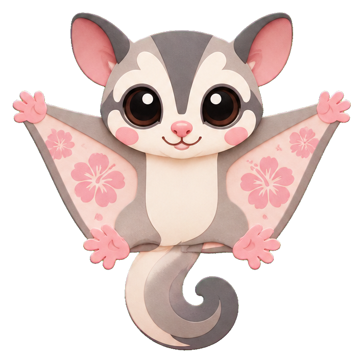 Preview for Hibiscus Sugar Glider Sticker