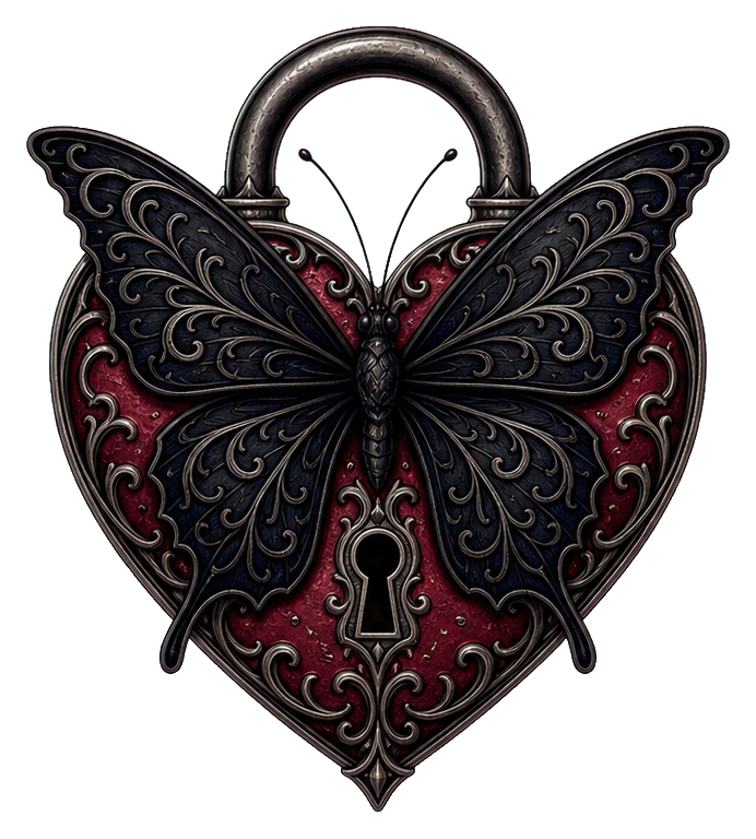 Preview for Heart Lock Butterfly Sticker