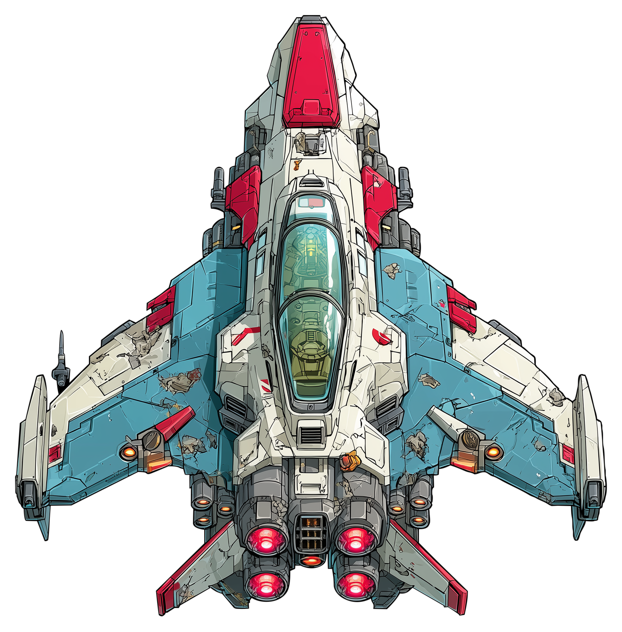 Preview for Futuristic-fighter-jet-design-spaceship-sticker-6b5e7