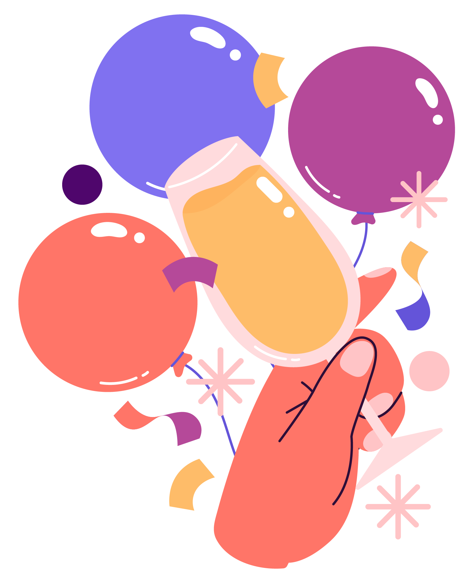 Preview for Colorful-party-balloons-illustration-new-year-sticker-f1184