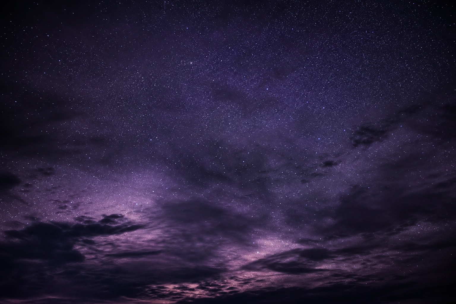 Preview for Violet Black Clouded Star Field Background