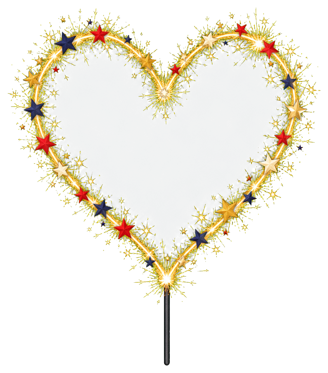 Preview for Sparkler Heart Sticker For 4th Of July