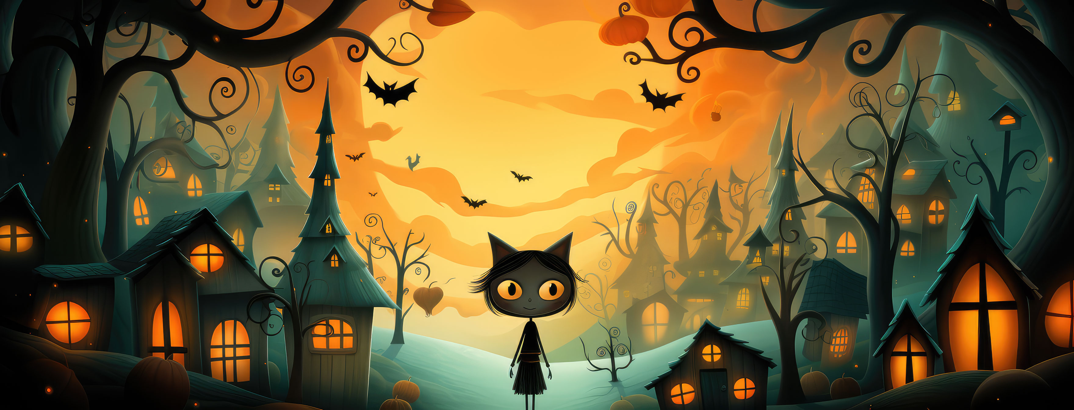Preview for Halloween-village-scene-halloween-cover-background-6efc7
