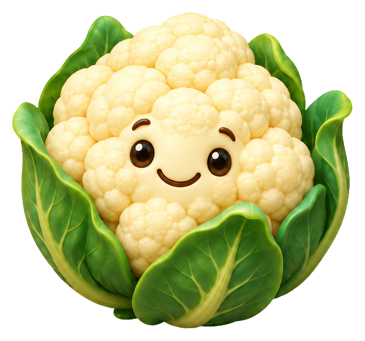 Preview for 3d Veggie Pals Cauliflower Pal