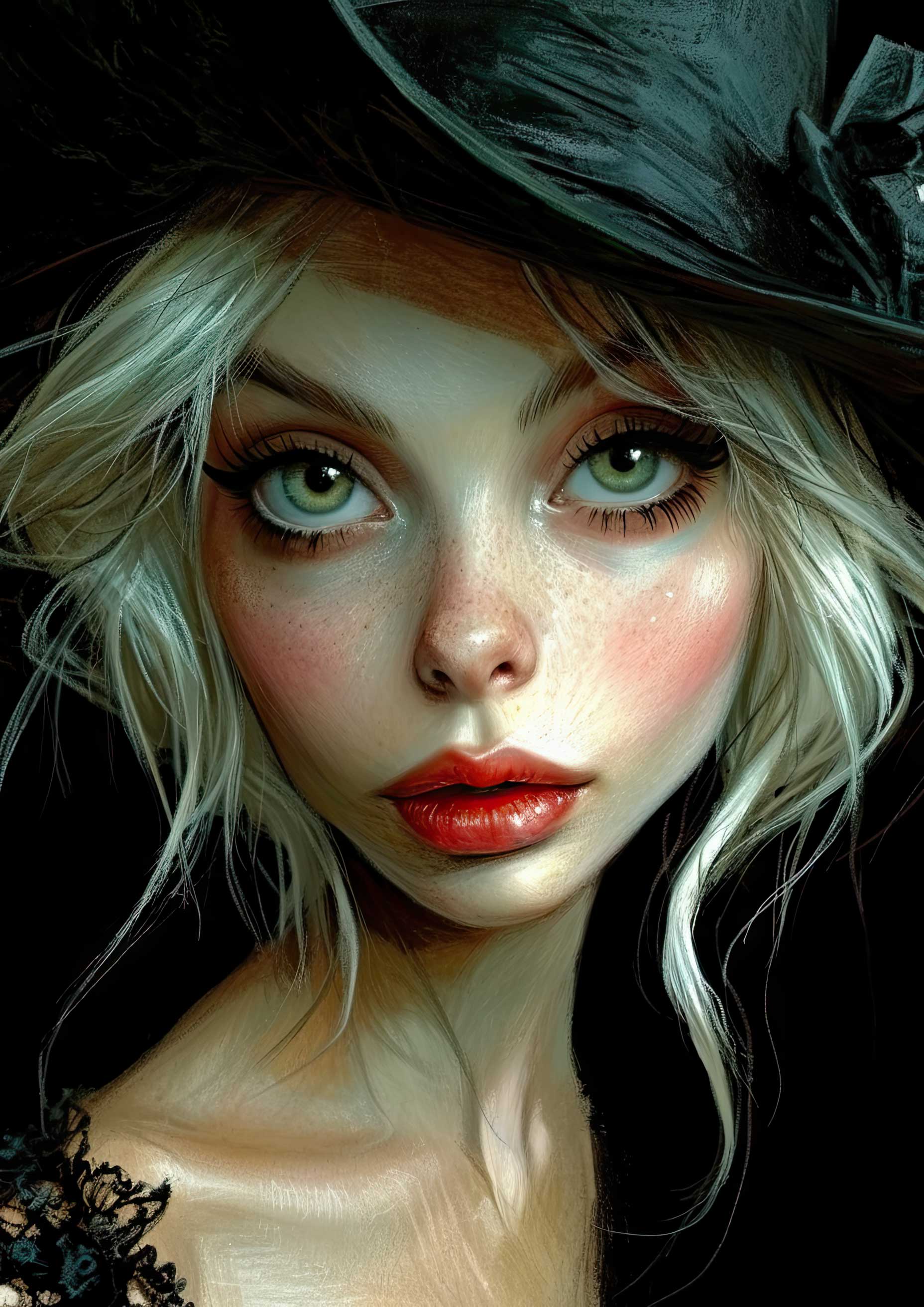 Preview for Mysterious-woman-portrait-art-celebrities-background-4d2dd