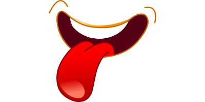 Cartoon face with tongue out