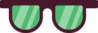 Illustration of green striped glasses