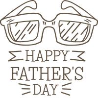 Happy Father's Day illustration with sunglasses
