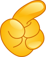 Yellow hand gesture icon with thumbs up