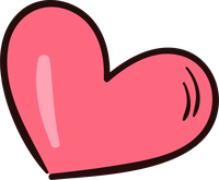 A pink heart icon