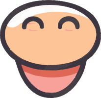 Smiling face emoji with closed eyes