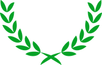 Green laurel wreath icon