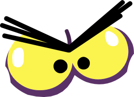 Cartoon-style yellow sunglasses