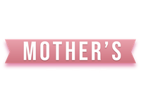 Happy Mother's Day banner with pink ribbon