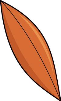 Stylized orange leaf icon