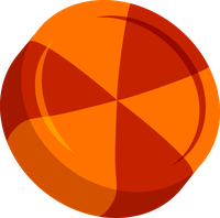 An orange gradient sphere with various shades of orange