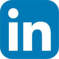 LinkedIn logo on a blue background