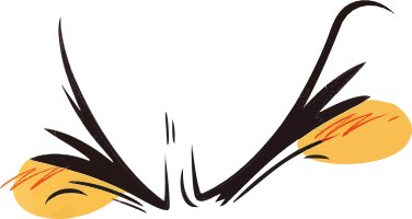 Illustration of anime eyes with yellow irises and red veins