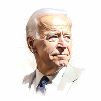 Watercolor portrait of Joe Biden