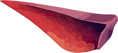A digital illustration of a lava flow