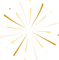 Golden firework design element