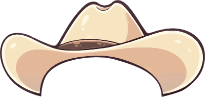 Cartoon cowboy hat
