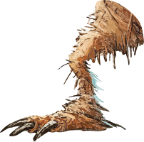 Pixel art fantasy creature with feathered wing and sharp claws