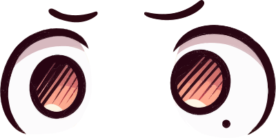 Cartoon eyes with surprised expression