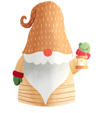 Christmas gnome with lantern