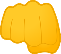 Yellow clenched fist icon