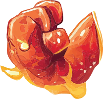 Clenched fist icon in a cartoon style