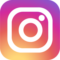 Instagram logo with a white camera icon on a colorful gradient background
