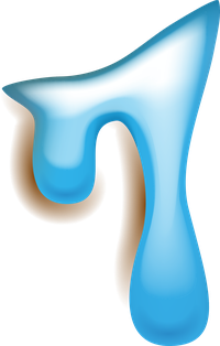 Blue and brown abstract shape design template