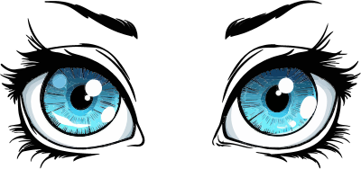 Illustration of blue eyes