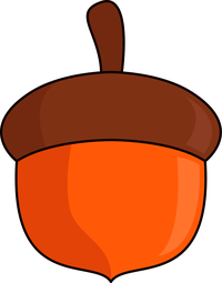 Stylized acorn icon