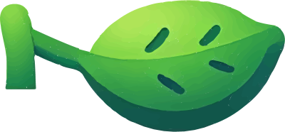 Stylized pea pod illustration