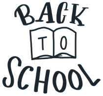 Back to School illustration with an open book